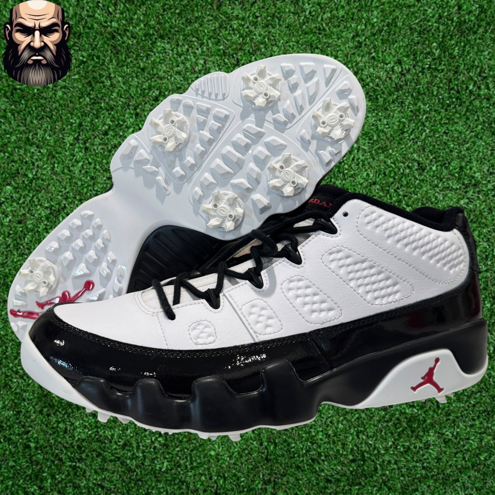 Nike Air Jordan Retro 9 Golf Low White Black FJ5934-100 B-Grade Men's Size 12.5